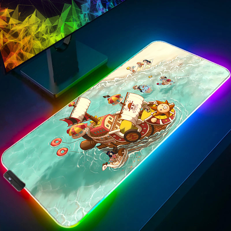 Gaming Accessories Tablet - RGB LEDマウスパッド オフィスデスクマット ワンピース コンピューターゲーム マウスパッド