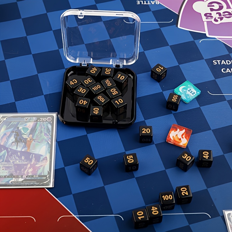 Gaming Accessories Must Have - 10個入りカウンタートークンダイス、PTCGアクリルデジタルダイス、PTCG、MTG、CCG、カードゲームに最適なアクセサリー、PTCGの必需品