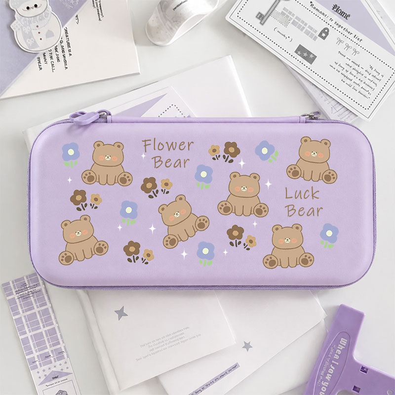Gaming Accessories Bag - かわいい耐衝撃キャリーケース メッシュポケット付き ポータブルトラベルゲームアクセサリー収納バッグ ニンテンドースイッチライト/OLED用