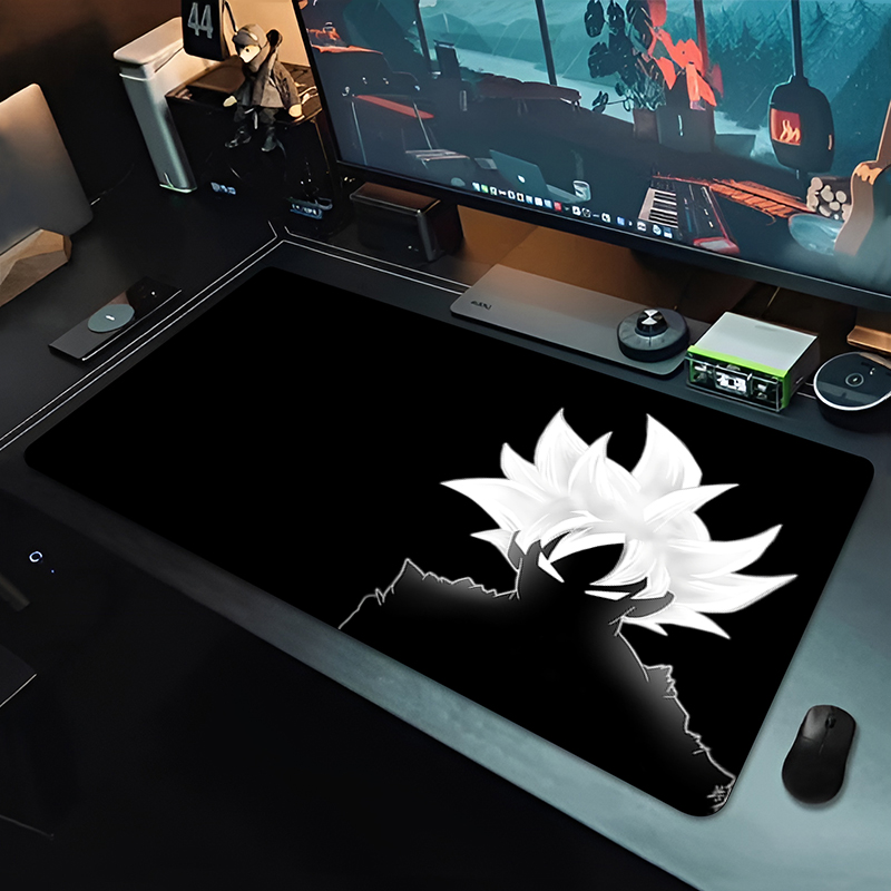 Gaming Accessories Anime - DBZ ブラックアニメマウスパッドドラゴンボール大型 PC コンピュータデスクマット抗摩耗ゲーミングマウスパッドキーボードゲーマーアクセサリーテーブルパッド