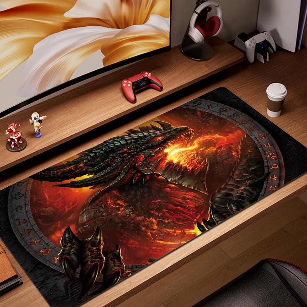 Gaming Accessories For Free Fire - コンピューターゲーマー用の大型ゲーミングマウスパッド,デスクトップマット,ドラゴン,フェニックス,火の鳥,ドラゴン,アニメ,家庭,オフィス,ギフト,PCアクセサリー,xxl