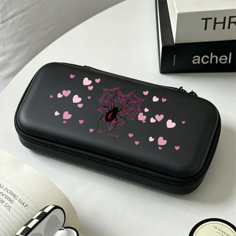 Gaming Accessories Bag - マカロンカラーハード収納バッグ Nintendo Switch Lite/OLED用 メッシュポケット付き ポータブル旅行ゲームアクセサリー収納バッグ
