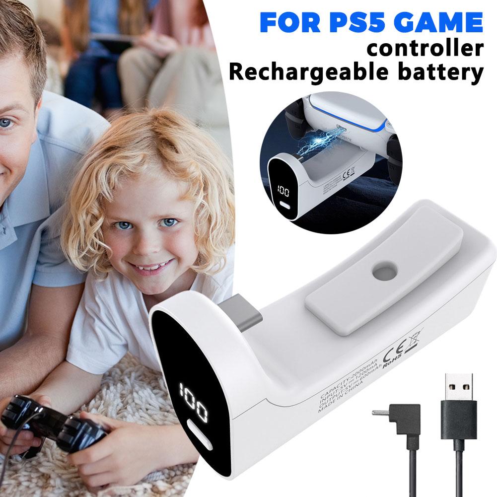 Gaming Accessories Lights - PS5 ゲームコントローラー充電バッテリー 2000mAh USB Type C