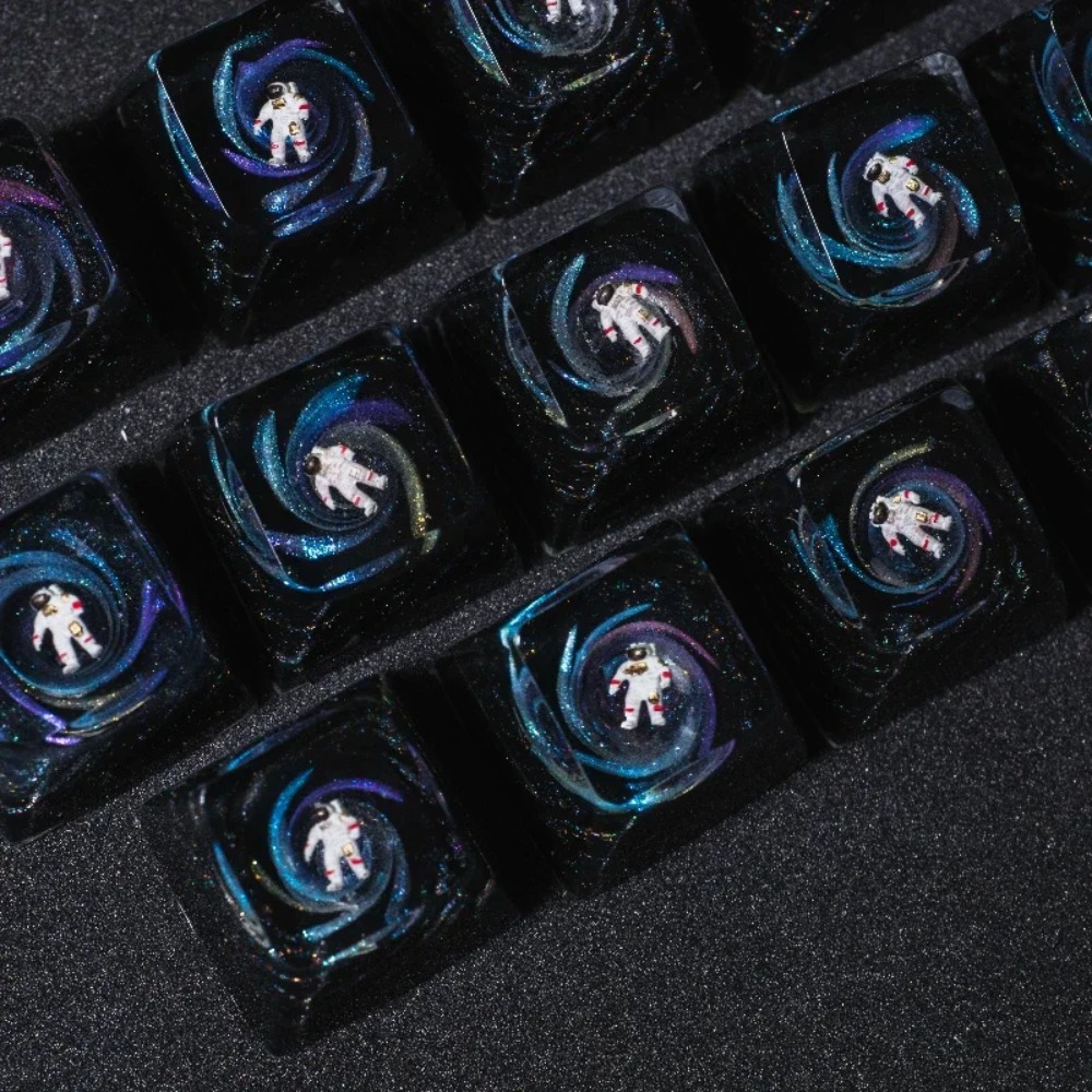 Gaming Accessories To Gift - 樹脂製の職人の宇宙飛行士のキーキャップ,メカニカルキーボード,PCゲームアクセサリー,韓国のギフト
