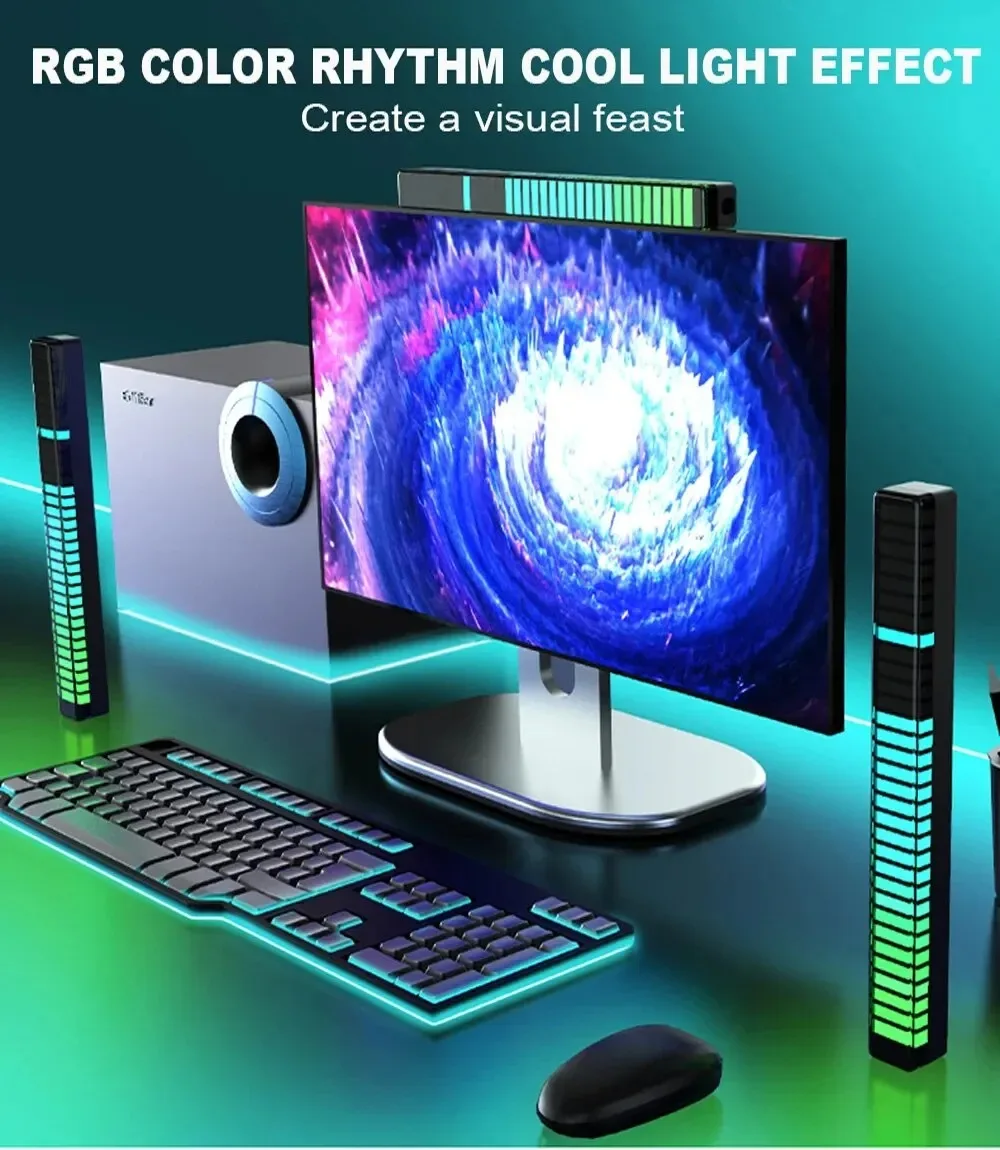 LEDスタジオアンビエントライト,サウンドコントロール,スマ - Gaming Accessories Lights のレビューと価格