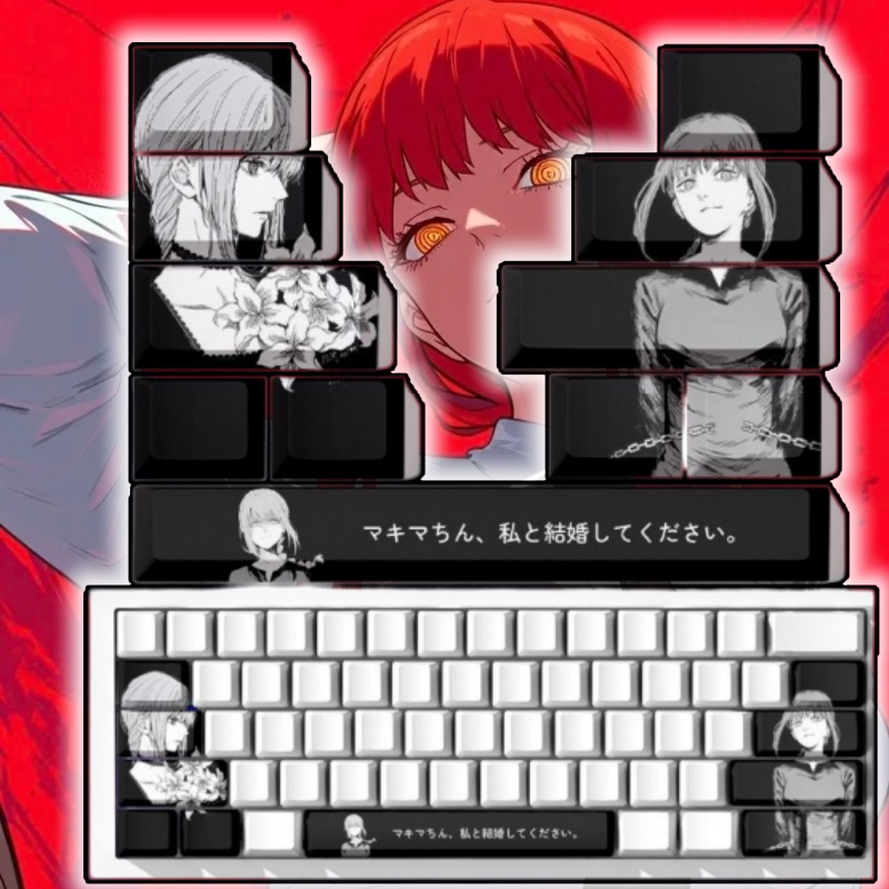 チェーンソーマンマキマテーマアニメキーキャップメカニカルキー - Gaming Accessories To Gift のレビューと価格