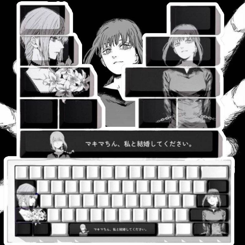 チェーンソーマンマキマテーマアニメキーキャップメカニカルキー - Gaming Accessories To Gift のレビューと価格