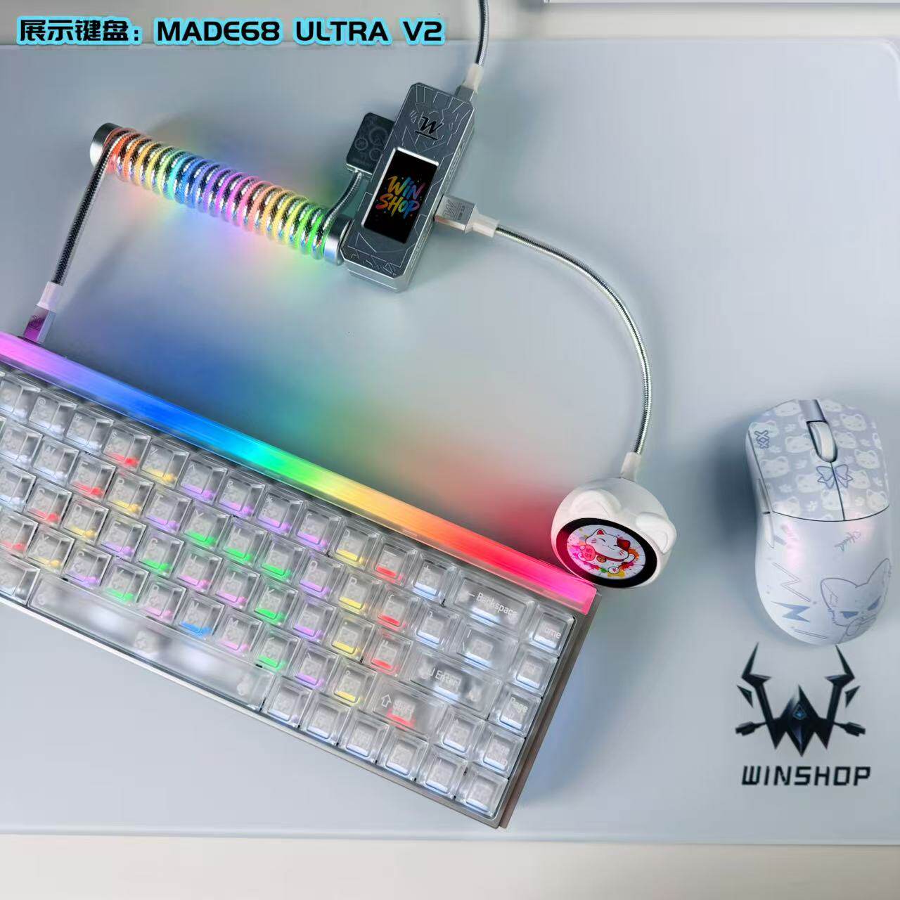 Winshop 磁気キーボード コイル状ネオンケーブル 8K - Gaming Accessories To Gift のレビューと価格