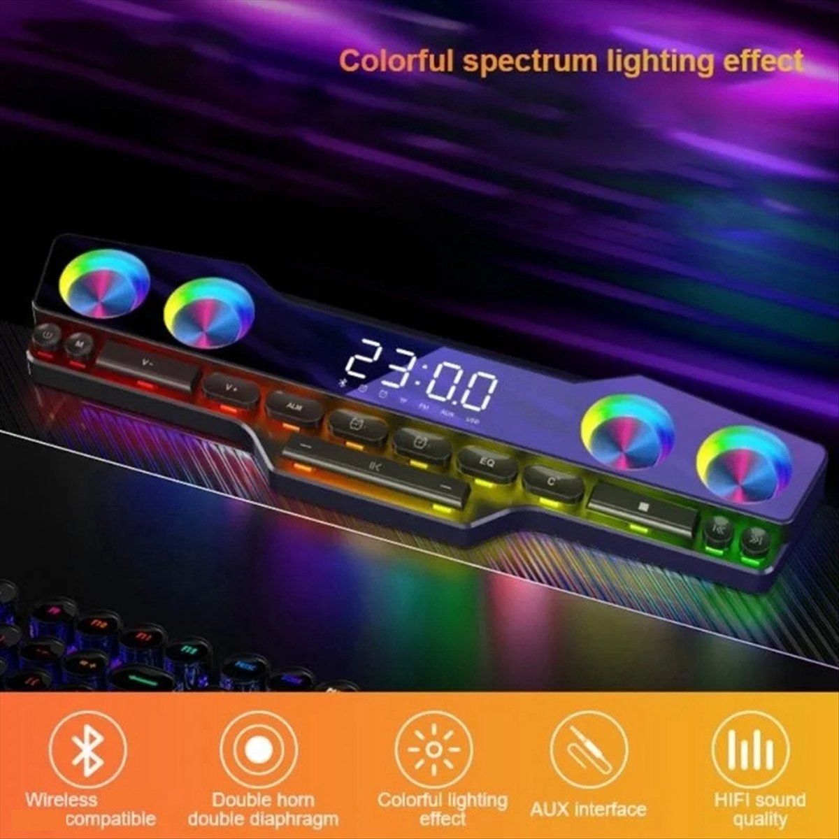 DTC5 V18 ダズルカラースピーカー ホームデスクトップ - Gaming Accessories Lights のレビューと価格