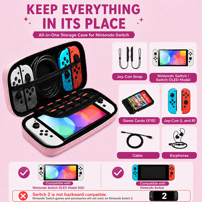 新しいファッショナブルなメッシュポケット付き収納バッグ、ポー - Gaming Accessories Bag のレビューと価格