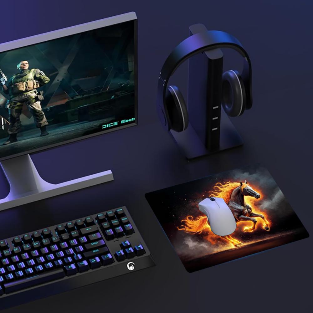 ファイアーホースパターンマウスパッドゴム製滑り止めポータブル - Gaming Accessories For Free Fire のレビューと価格