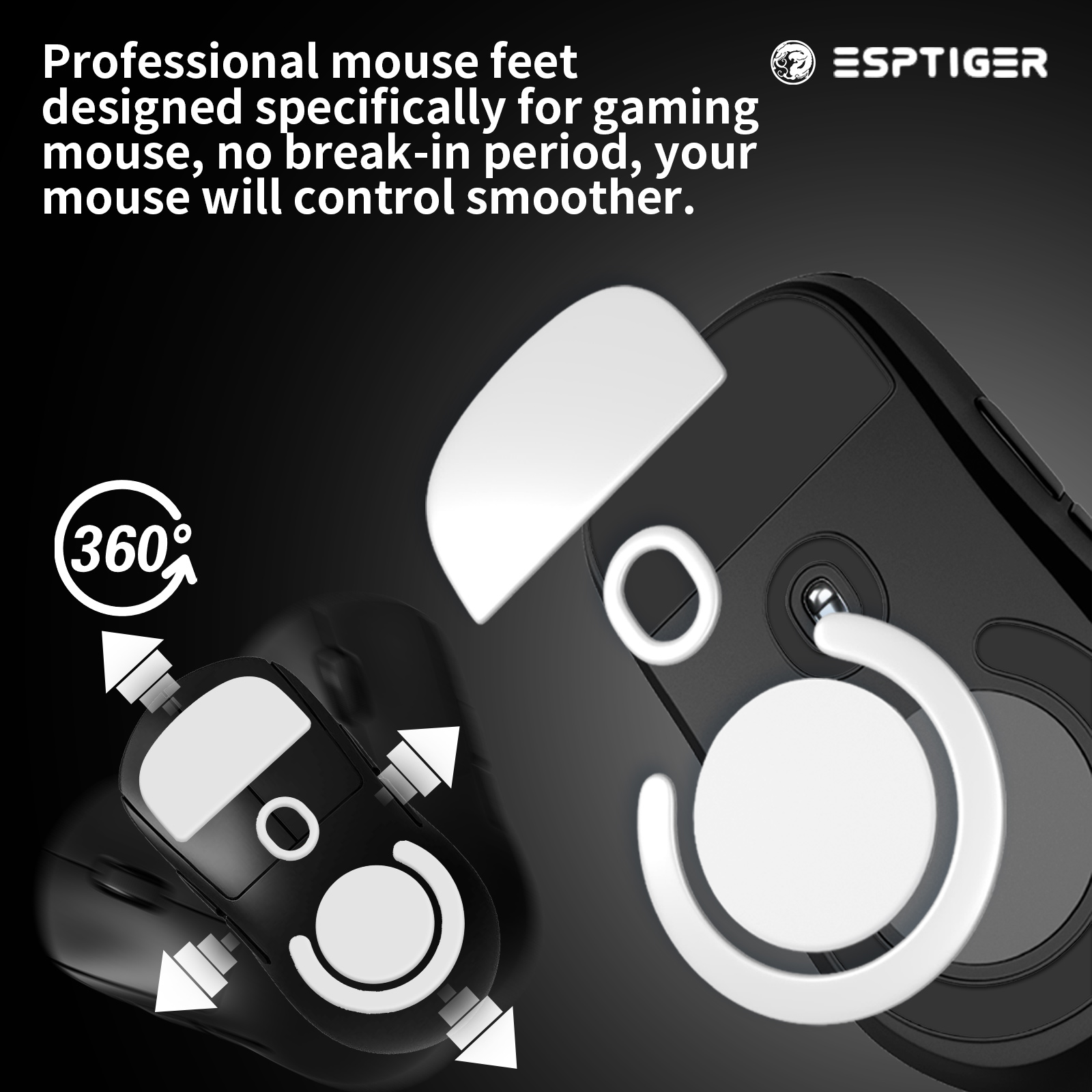 1パック EspTiger ICE V2 ゲーミングマウスフ - Gaming Accessories Logitech のレビューと価格