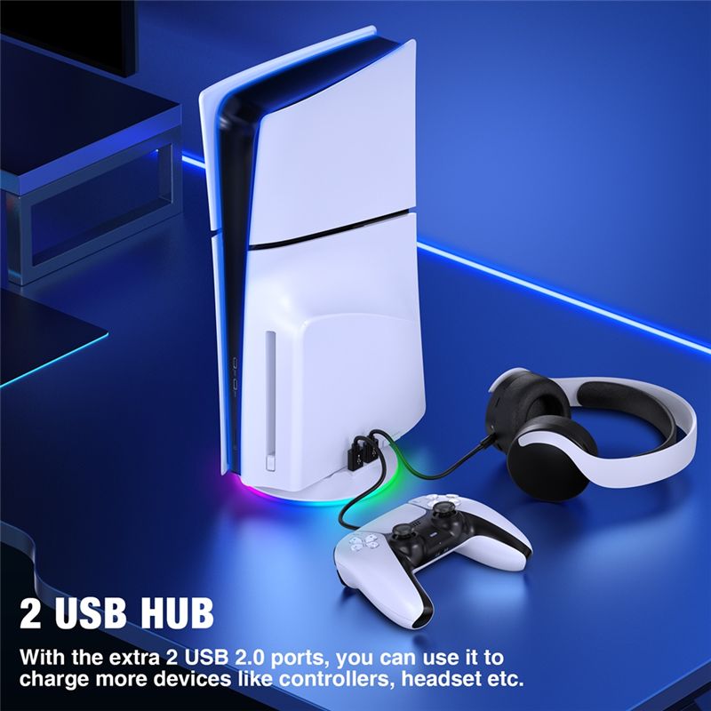 AED7-PS5スリム/PS5プロコンソール用RGBライト付 - Gaming Accessories Lights のレビューと価格