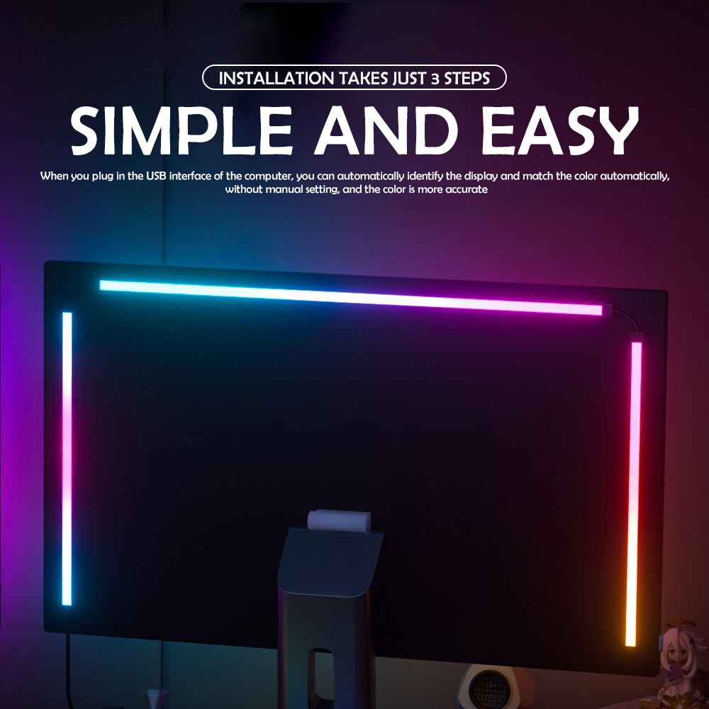 RGB ゲーミングライト ストリップ モニター バックライト - Gaming Accessories Lights のレビューと価格