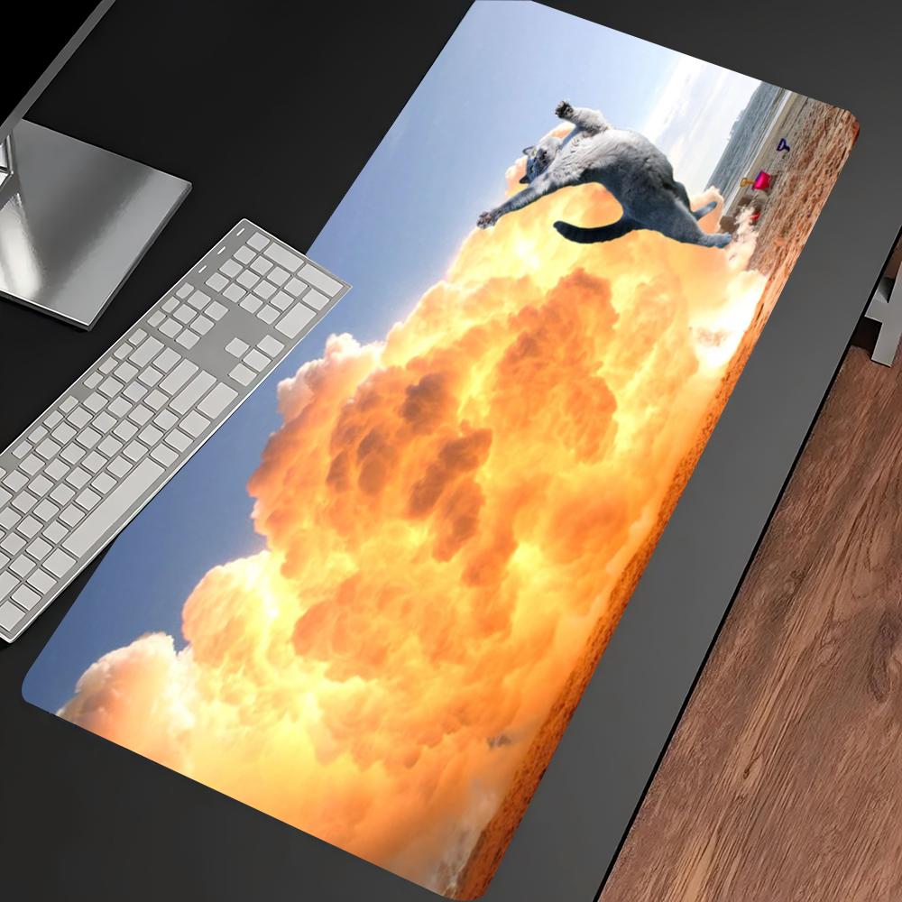 ロケットキャット拡張ゲーミングマウスパッド、滑り止めデスク表 - Gaming Accessories For Free Fire のレビューと価格